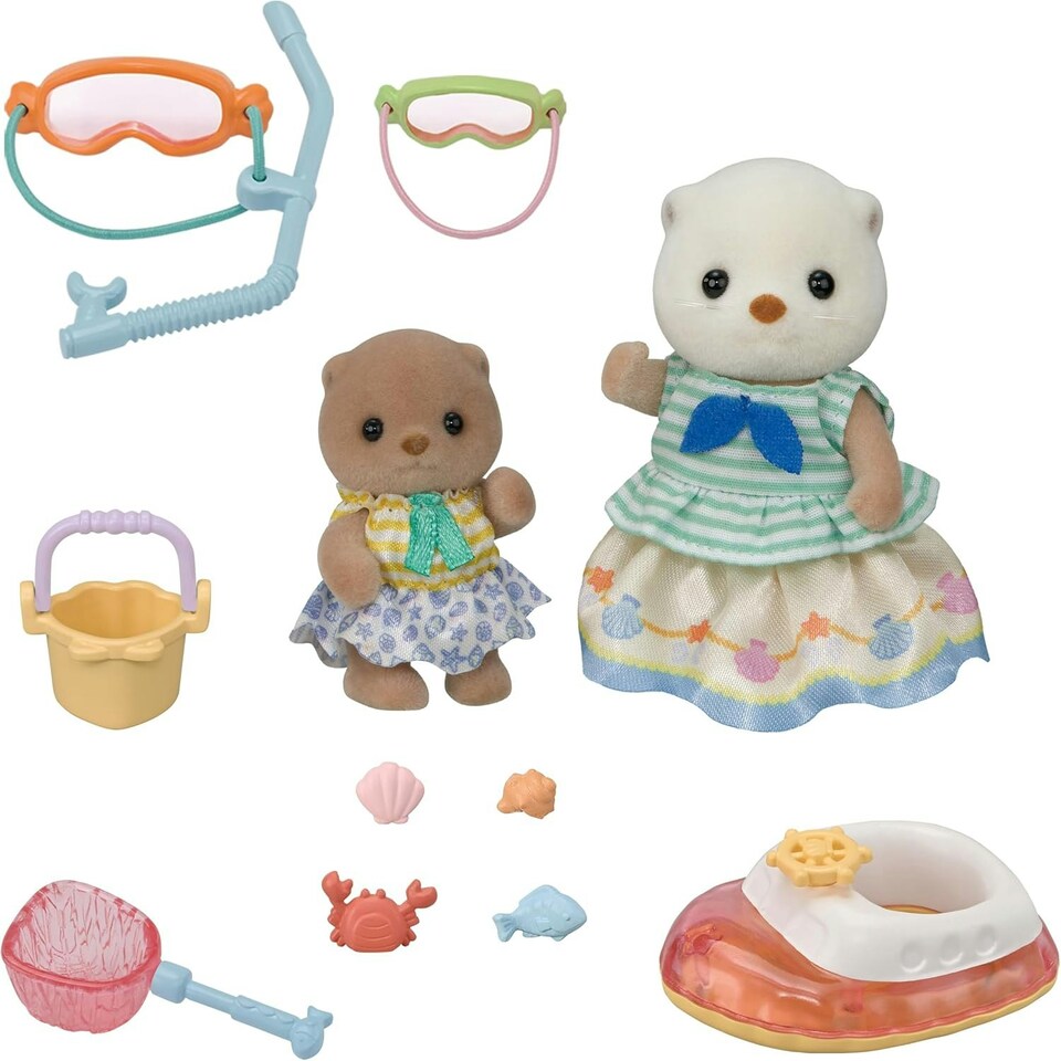 image 1 of Sylvanian Families - Sea Otter Sisters-Splashy Snorkel Set