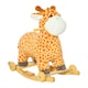 image 1 of HOMCOM 2-IN-1 Kids Plush Ride-On Rocking Gliding Horse Giraffe-shaped Yellow