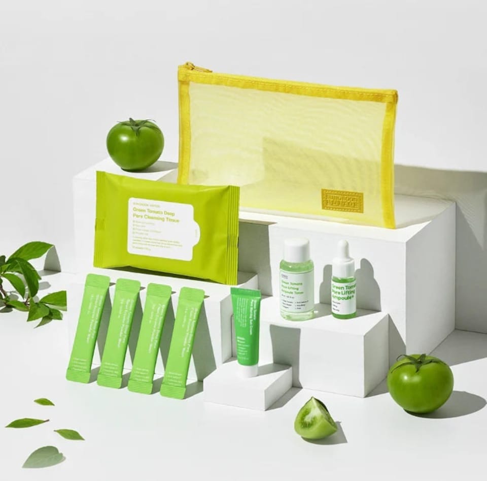 image 1 of SUNGBOON EDITOR Green Tomato Travel Kit 5 pcs