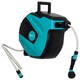 image 1 of DURHAND 15m Garden Hose Reel Wall Mounted Auto Rewind with 7 Patterns Spray Nozzle, Includes Wall Fixings