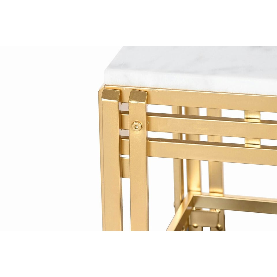 image 1 of Centre Table DKD Home Decor Metal Aluminium Marble 80 x 40 x 40 cm N/A