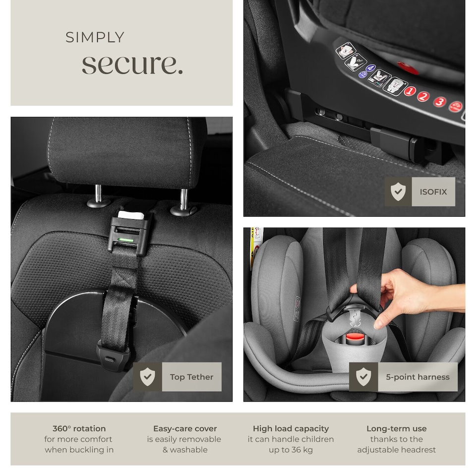 image 1 of Car Seat Linus - i-Size approval, with ISOFIX, side impact protection