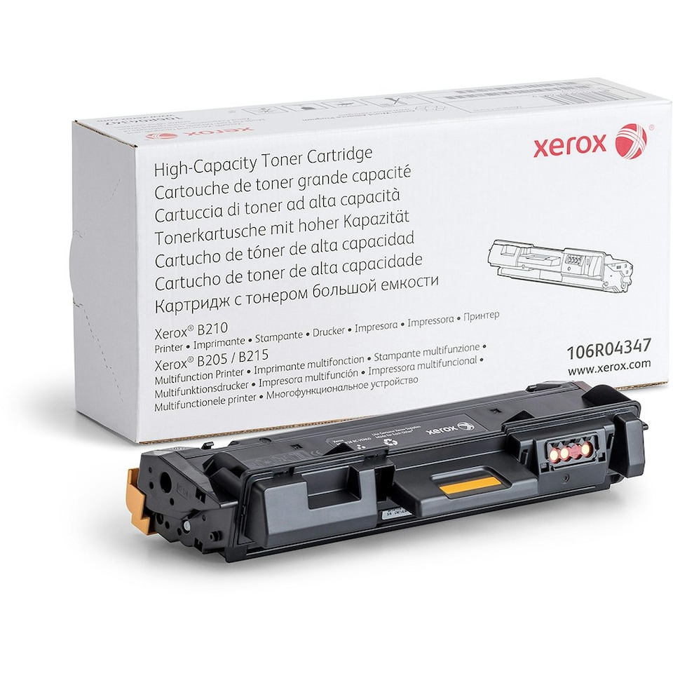 Xerox Black High Capacity Toner Cartridge 3k pages for B205 / B210/ B215 - 106R04347 N/A
