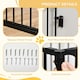 image 6 of PawHut Pet Safety Gate 3 Panels Playpen Metal Fence W/ Walk Through Door Black
