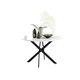 image 1 of Furniturebox Novara 120cm White High Gloss Table (Black)