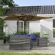 image 2 of Outsunny 3(m)Garden Parasol Patio Umbrella with Mechanism Dual Top Khaki