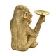 image 3 of Monkey Pillar Candle Holder Gold