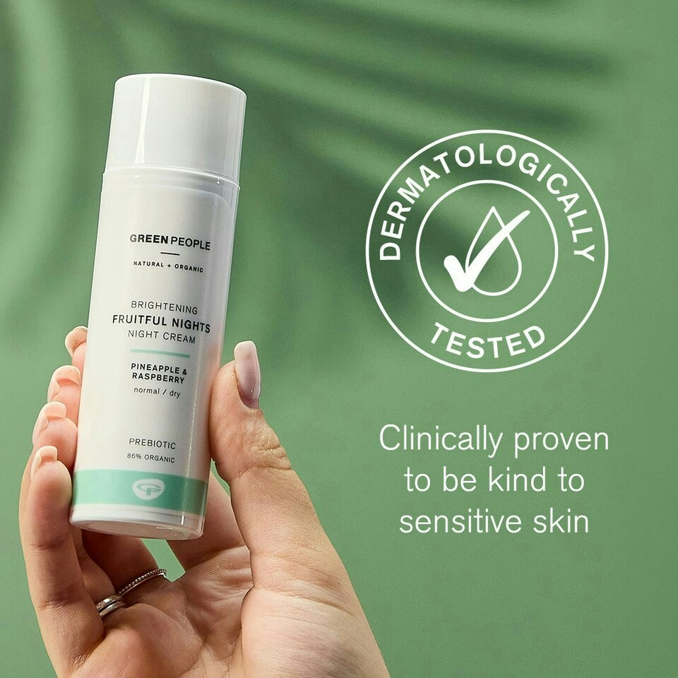 image 1 of Green People Fruitful Nights Night Cream - With Rosehip for Dry, Normal & Combination Skin - Paraben & Alcohol Free - Cruelty Free & Vegan, 50ml