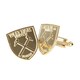 image 2 of West Ham United FC Gold Plated Crest Cufflinks - Gold - One Size