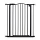 image 1 of PawHut 74-80cm Adjustable Metal Pet Gate Safety Barrier w/ Auto-Close Door Black