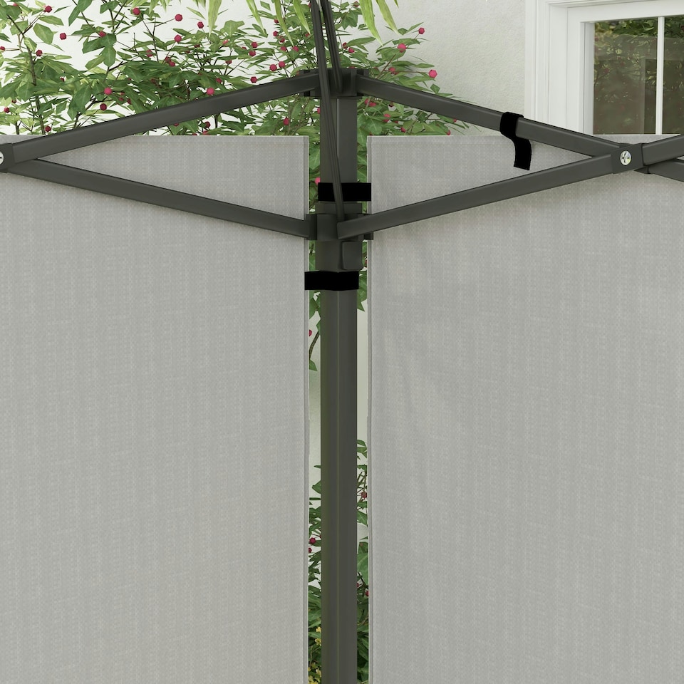 image 1 of Outsunny Gazebo Side Panels for 3x3(m) or 3x6m Gazebo Canopy, 2 Pack, White