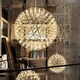 image 3 of CGC FAWKES Warm White 120 cm XXXL Large Gold Firework / Starburst LED Pendant Light Chandelier Gold