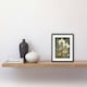 image 2 of William Morris Style White Purple Orchid 9x7" Black Framed Wall Art Print