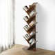 image 5 of Bookcases Bookshelf Book Storage Wooden Tree 8-Tier  Home Decor Display Stand Brown