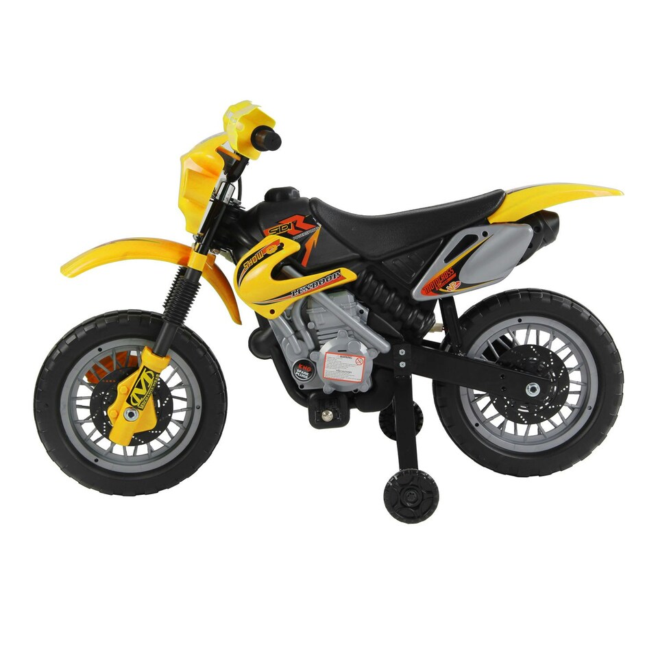 image 1 of HOMCOM 6V Kids Electric Motorbike Motorcycle Ride On for 3-6 Years Yellow
