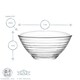 image 3 of LAV Derin Glass Serving Bowl - 7cm - Clear | Clear | Clear