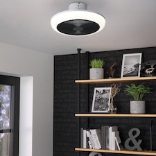 EGLO Sayulita Integrated LED White & Black Ceiling Fan
