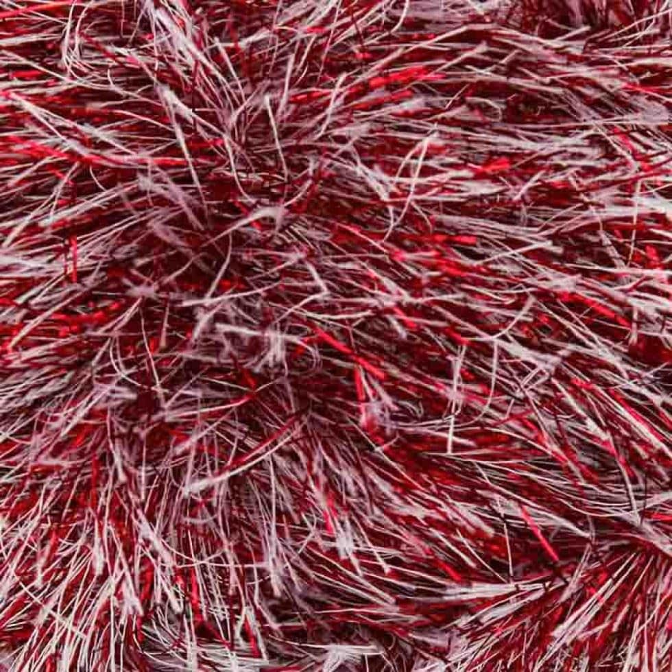 King Cole Red Tinsel Chunky Yarn (Value Pack 12 x 50g Balls) For Crochet, Knitting - 70m per ball