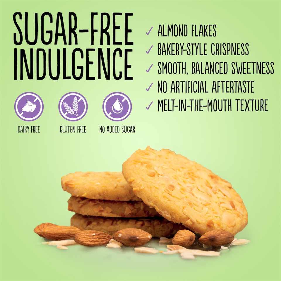 image 1 of Diablo No Added Sugar Almond Cookies 145g 3 Pack
