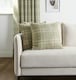 image 2 of OHS 4 x Decorative Woven Check Printed Filled Cushions, 45x45cm - Sage Green