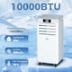 image 2 of HOMCOM 10000 BTU Mobile Air Conditioner Indoor Portable AC Unit w/ RC, White