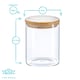 image 3 of Argon Tableware Scandi Glass Storage Jars with Wooden Lids - 750ml - Pack of 3