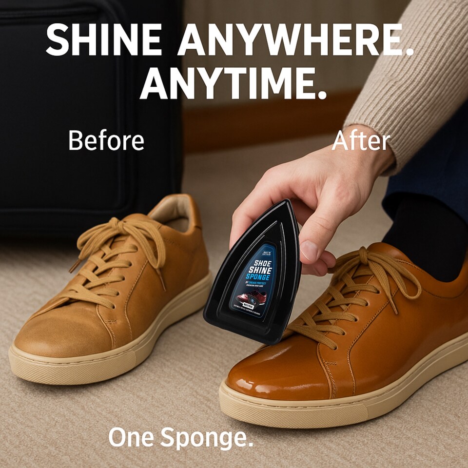 image 1 of Shoe Shine Sponge - Natural Conditioner and Restorer