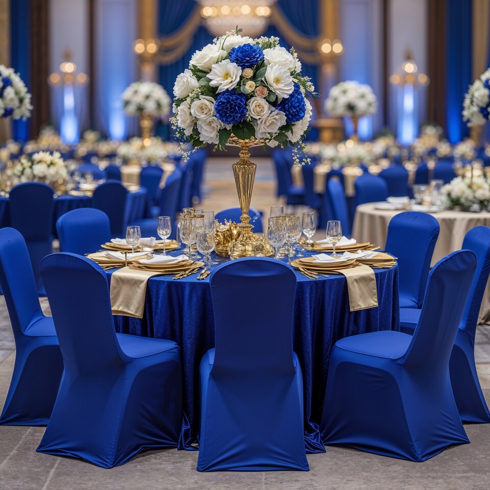 image 1 of Chair Cover Spandex Polyester Stretch, Flat Dining Slipcovers - 1pc