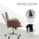 image 4 of Vinsetto Computer Chair w/ Armrest Modern Style Tufted Home Dining Room Brown