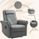 image 7 of HOMCOM Recliner Armchair with 3D Kneading Massage, Breathable Leather Recliner Chair with Back Massager and Headrest, Electric Reclining Chair with Footrest, Remote, USB Port, Side Pockets for Home | Grey | One Size