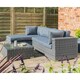 image 2 of 4 Seater Grey Weave Lounger Set