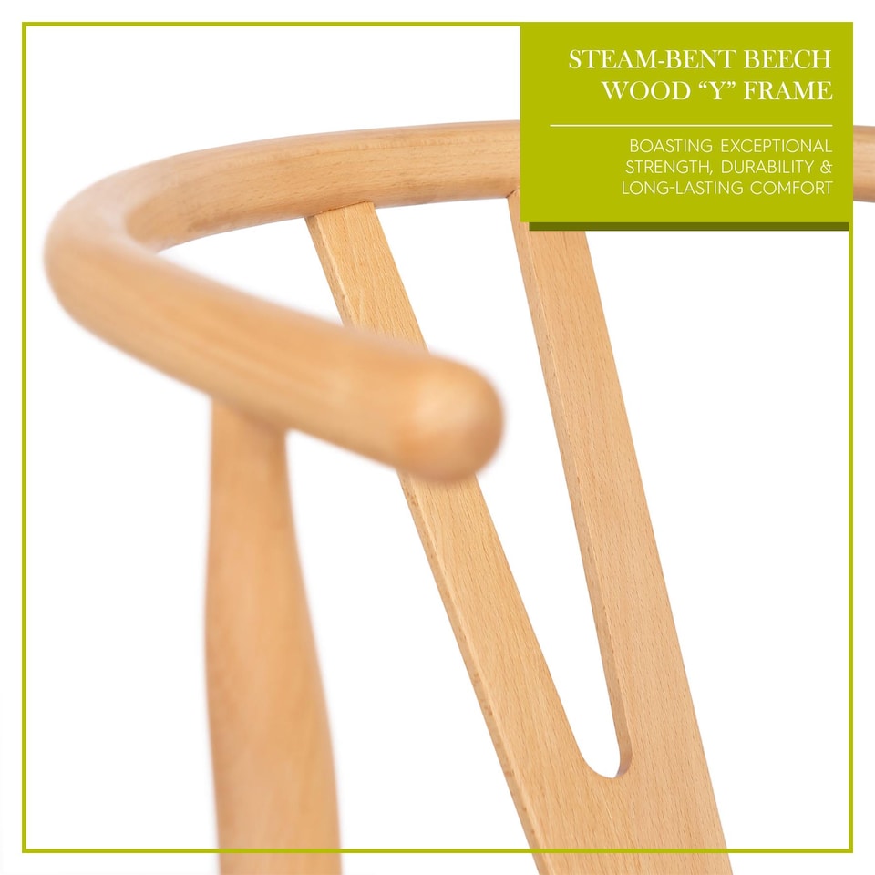 image 1 of Nicholas Winter Beech Wooden Danish Style Dining Chair - Black - Solid Wood Wish Beech Bone Wood Chairs | Black | Black/Natural