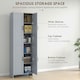 image 4 of HOMCOM Kitchen Cupboard Storage Cabinet with 6 Shelves Grey
