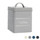 image 1 of Harbour Housewares Grey Vintage Metal Kitchen Coffee Canister Kitchen Caddy Kitchen Storage Containers Canisters