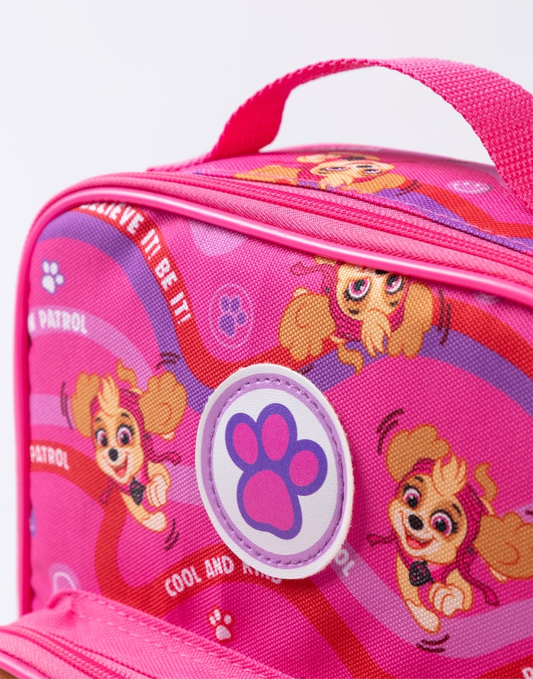 image 1 of Paw Patrol Skye Girls Pink Purple Lunch Bag and Bottle Set | Cool And Kind Cartoon Character Carry Strap Lunchbox | Back to School Hydration Kit | Girls Paw Patrol Merch