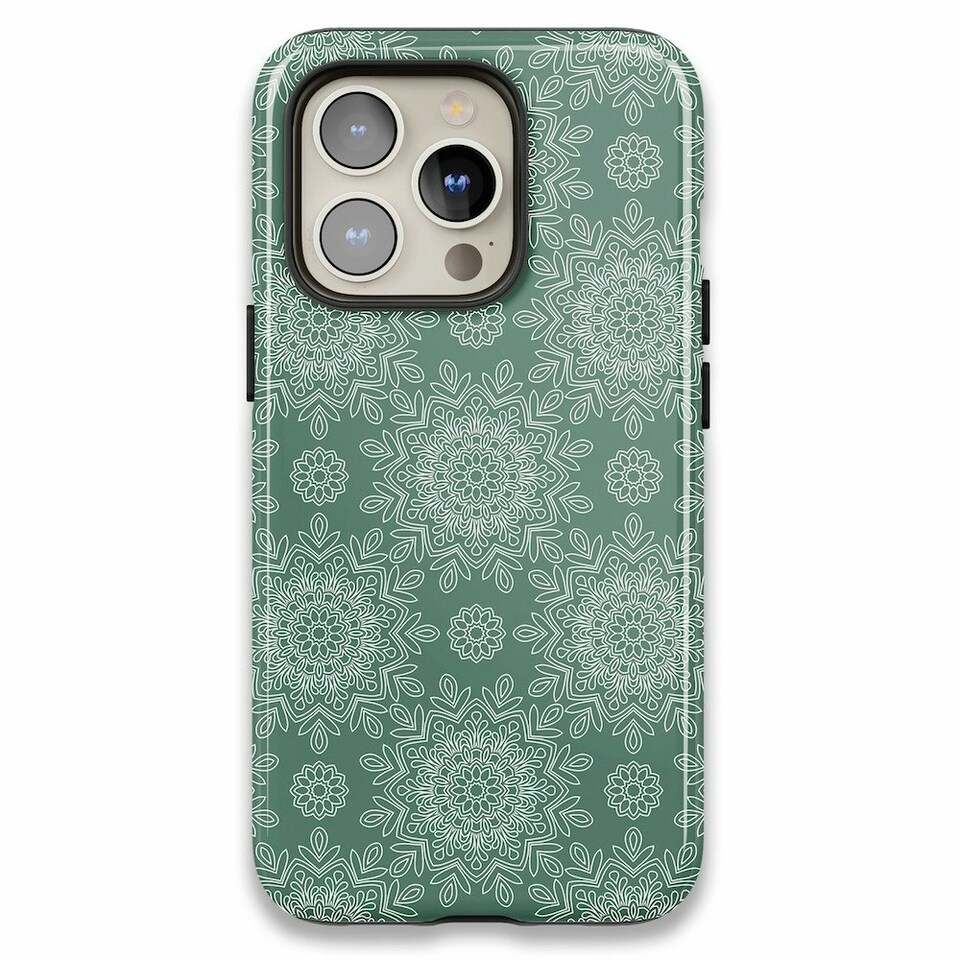 image 1 of Green Mandala Phone Case | Green | iPhone 13
Slim | iPhone 13
Slim