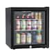 image 1 of DMD 50L Glass Mini Fridge with LED Light, Lock & Key | Black