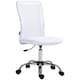 image 1 of Vinsetto Armless Office Chair with Adjustable Height Mesh Back Wheels White