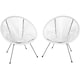 image 1 of Garden chairs in retro design set of 2 | White | white | 1