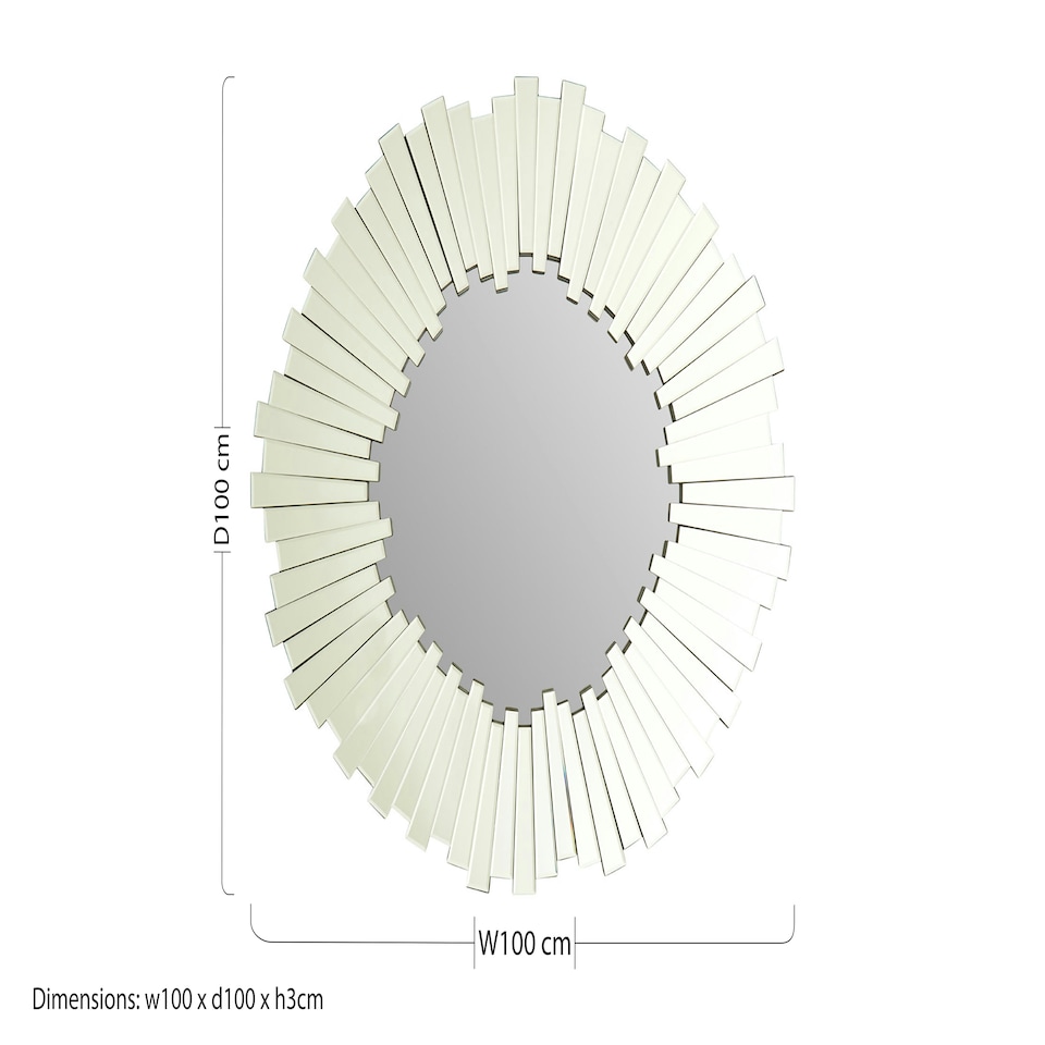 image 1 of Interiors by Premier Flared Wall Mirror Silver