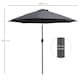 image 5 of Outsunny 2.7M Patio Umbrella Sunshade Canopy with Tilt and Crank Grey