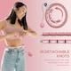 image 4 of SPORTNOW Smart Weighted Hula Hoop with 16 Detachable Knots, Pink