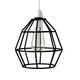 image 2 of ValueLights Contemporary Matt Black Metal Basket Cage Pendant Ceiling Light Shade