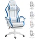 image 1 of Vinsetto Racing Style Gaming Chair with Reclining Function Footrest, Blue
