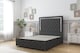 image 1 of Sloomy Sofia Chrome Graphite Dumfries Divan Bed Base 2 Drawers Left Side With 26 Inch Strutted Headboard & 12 Inch Matching Footboard | Grey | Graphite | Super King | 1