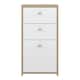 image 2 of Best Chest Storage Cabinet 2 Drawers 1 Door in Artisan Oak/White