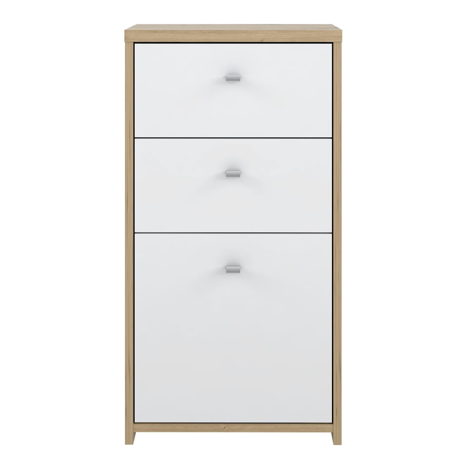 image 1 of Best Chest Storage Cabinet 2 Drawers 1 Door in Artisan Oak/White