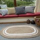 image 2 of KHIDAKEE Oval Rug Braided with Ivory Border - Jute - L90 x W150 - Natural Brown