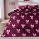 image 1 of OHS Bows 10.5 Tog Coverless Duvet with Pillowcase Bedding Set | Red | Burgundy/Pink | Double