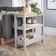 image 1 of Side Table Grey Oak Effect Top Storage Shelves Organiser Home Room Furniture